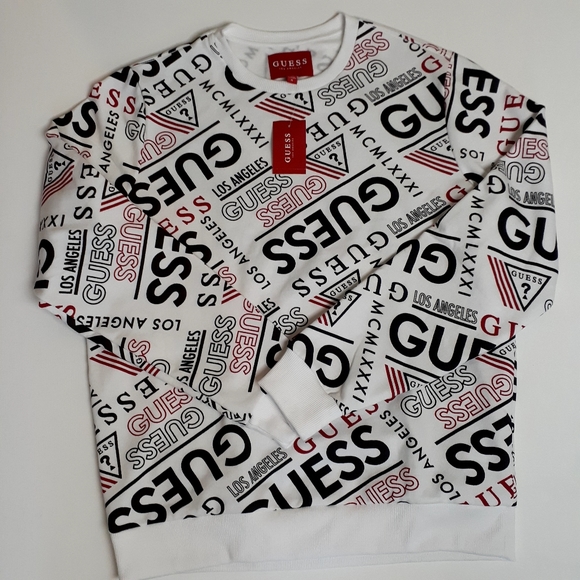 white guess sweater